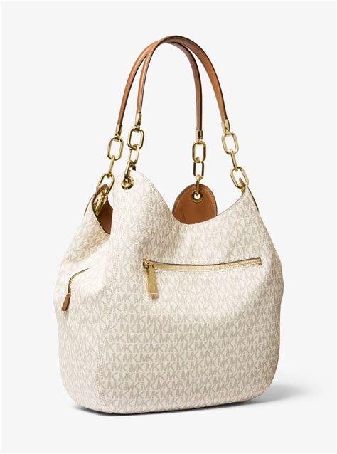 michael kors lillie signature large chain shoulder tote